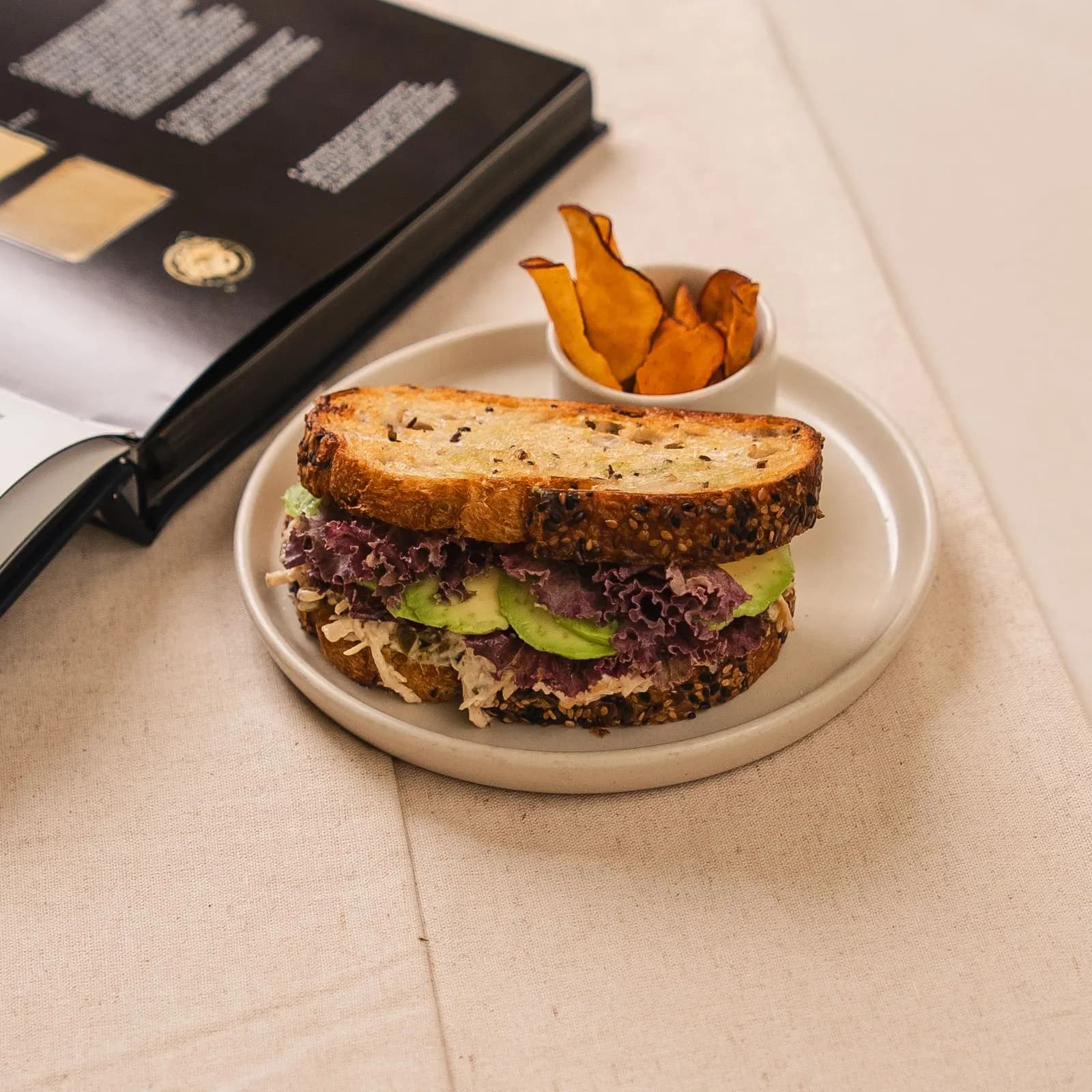 Vanilla Miel chicken and avocado sandwich